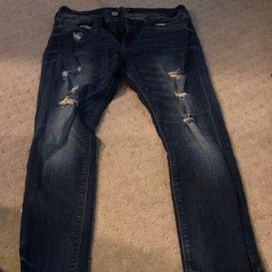 Distressed jeans